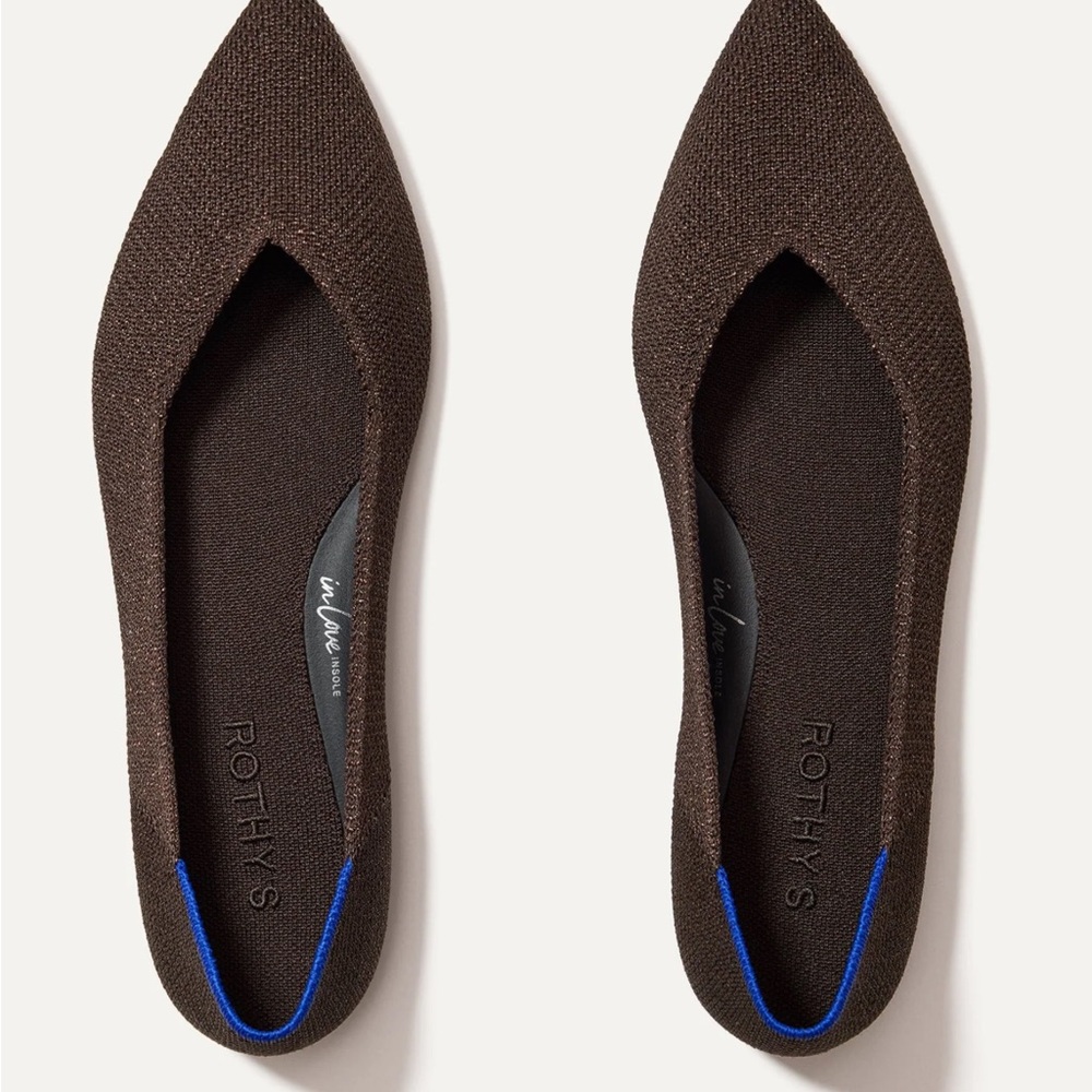 Rothy's Brown Ballet Flats with Pointed Toe